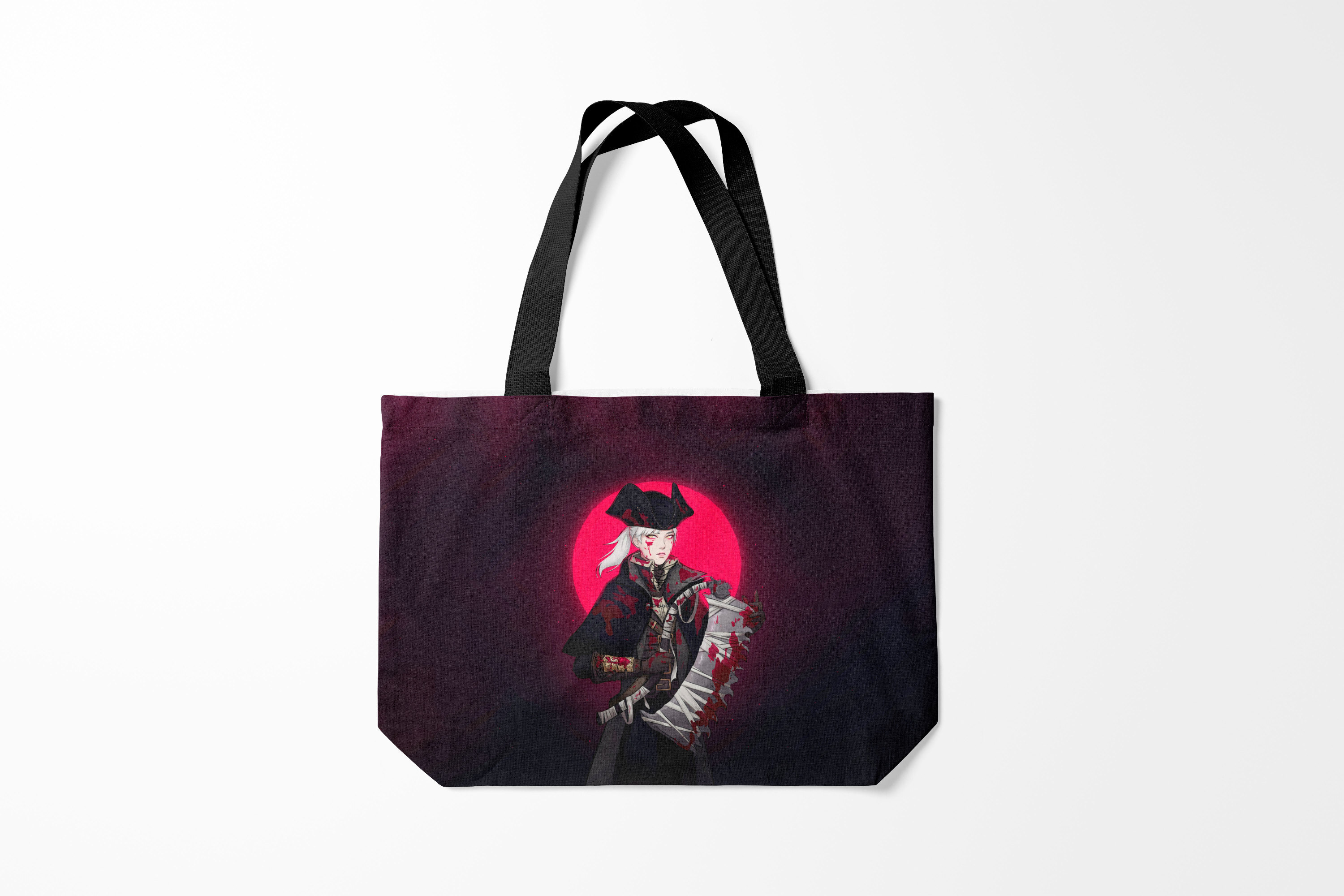 

Сумка шoппер унисекс Burnettie Bloodborne Охотница, фиолетовый, Bloodborne Охотница