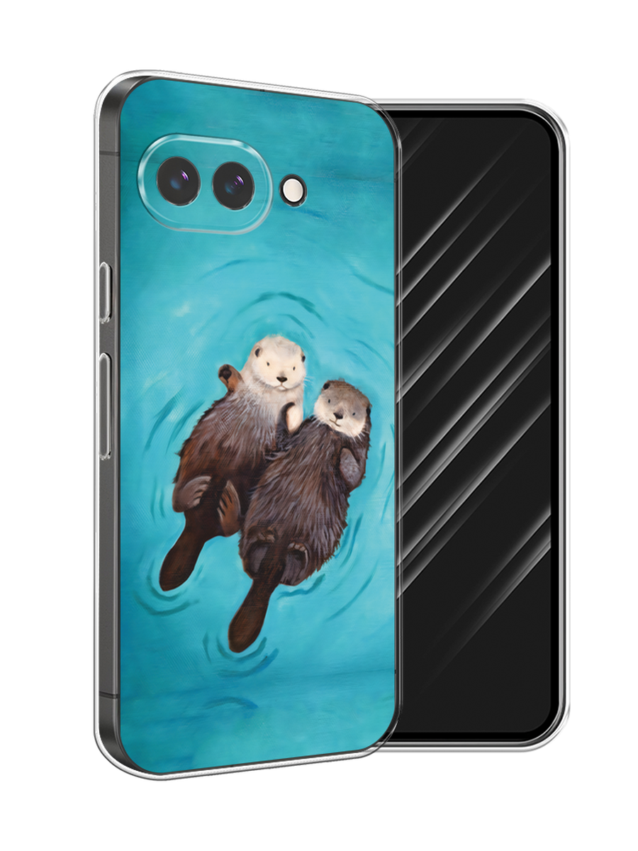 

Чехол Awog на Google Pixel 9a "Парочка бобров", Голубой, 272250-1