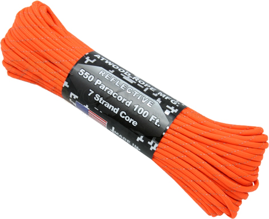 

Паракорд 550 ATWOODROPE 100ft световозвращающий (neon orange)