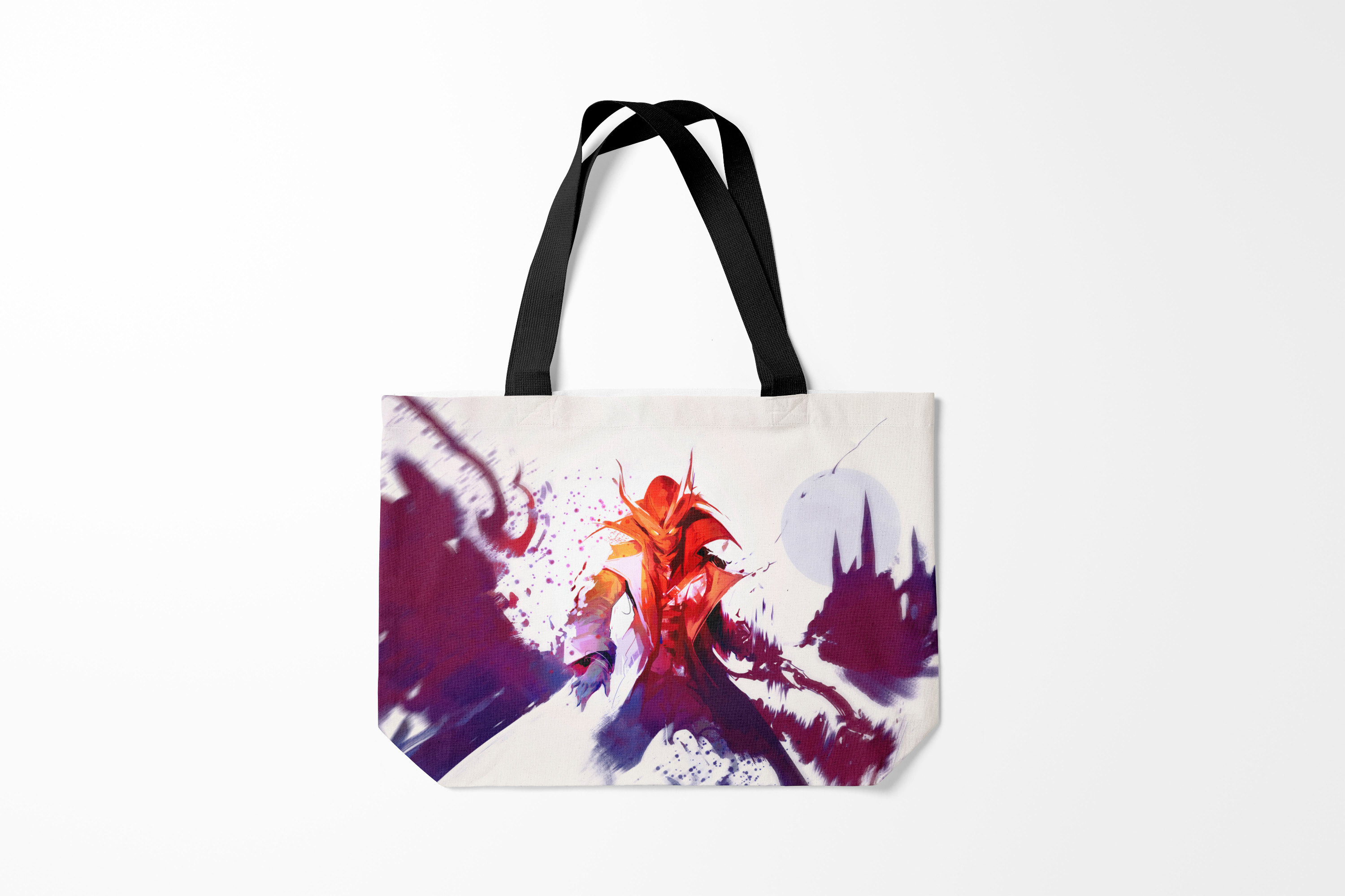 

Сумка шoппер унисекс Burnettie Bloodborne Color stranger, белый; фиолетовый, Bloodborne Color stranger