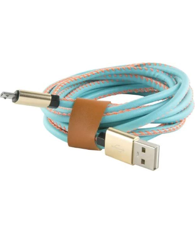

Дата-кабель Red Line USB - micro USB (2 метра) оплетка "экокожа", синий УТ000014172