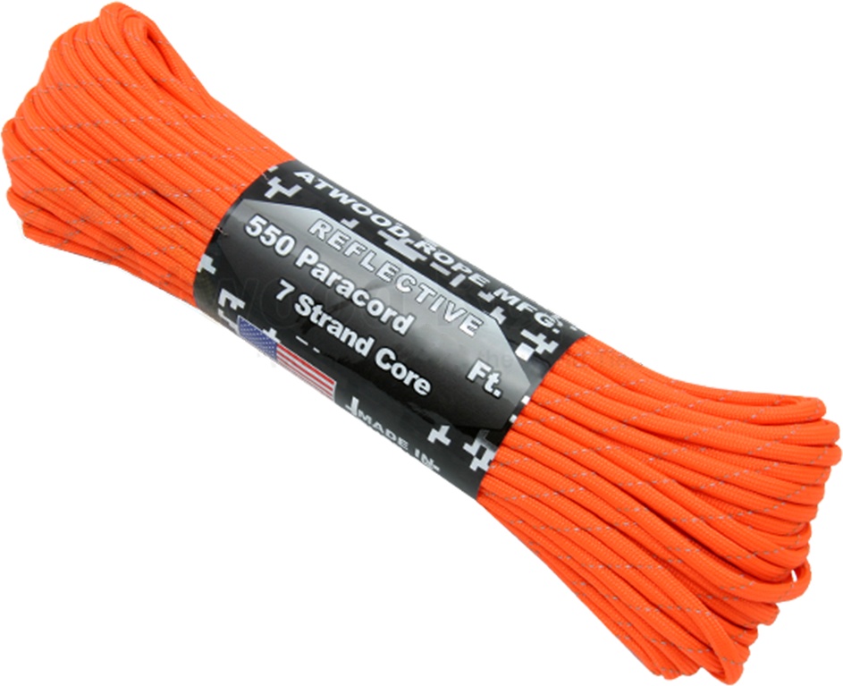 

Паракорд 550 ATWOODROPE 50ft световозвращающий (neon orange)