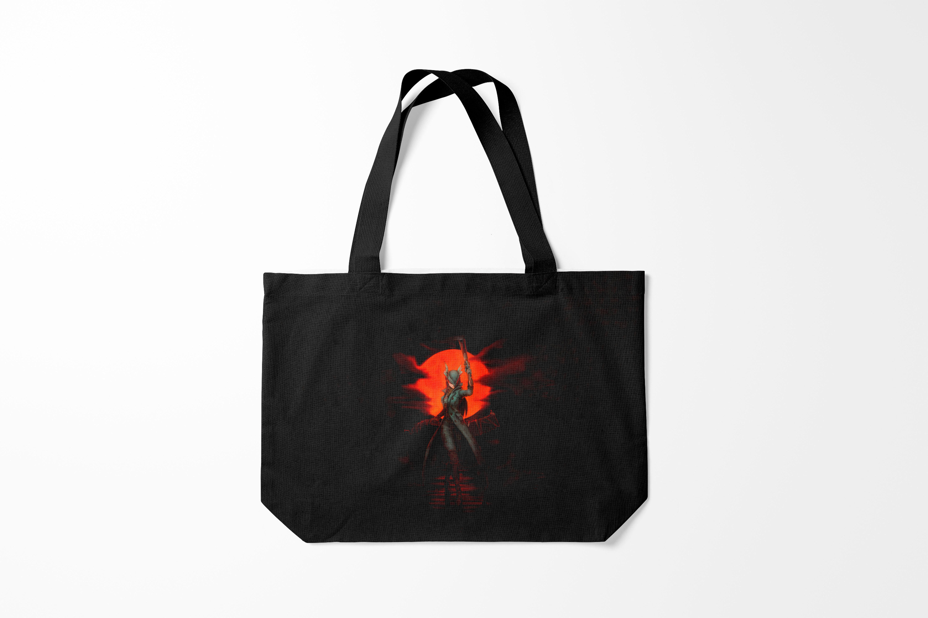 

Сумка шoппер унисекс Burnettie Bloodborne Blood moon, черный, Bloodborne Blood moon
