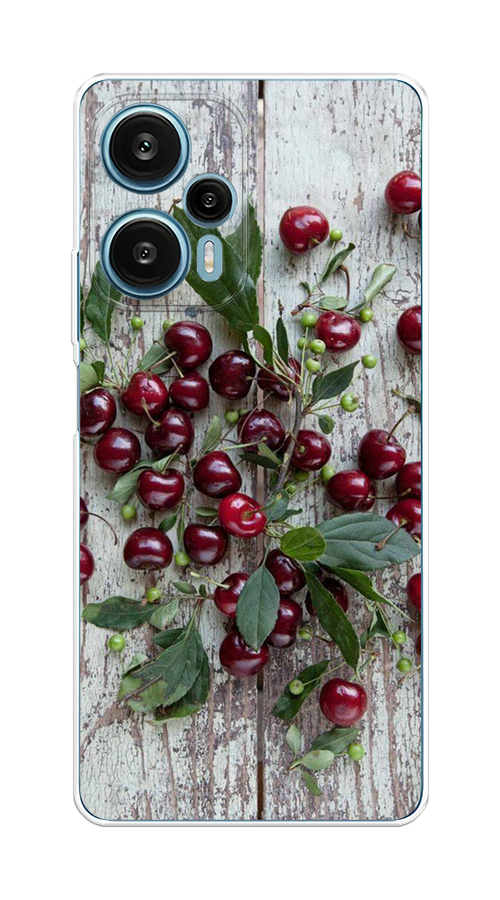 

Чехол на Xiaomi Redmi Note 12 Turbo/Poco F5 "Вишня", Бордовый;зеленый;серый, 318450-1