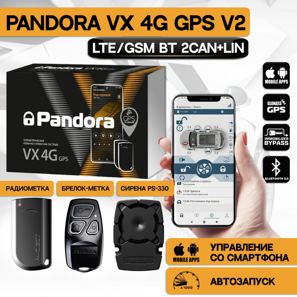 Автосигнализация Pandora VX-4G GPS v2