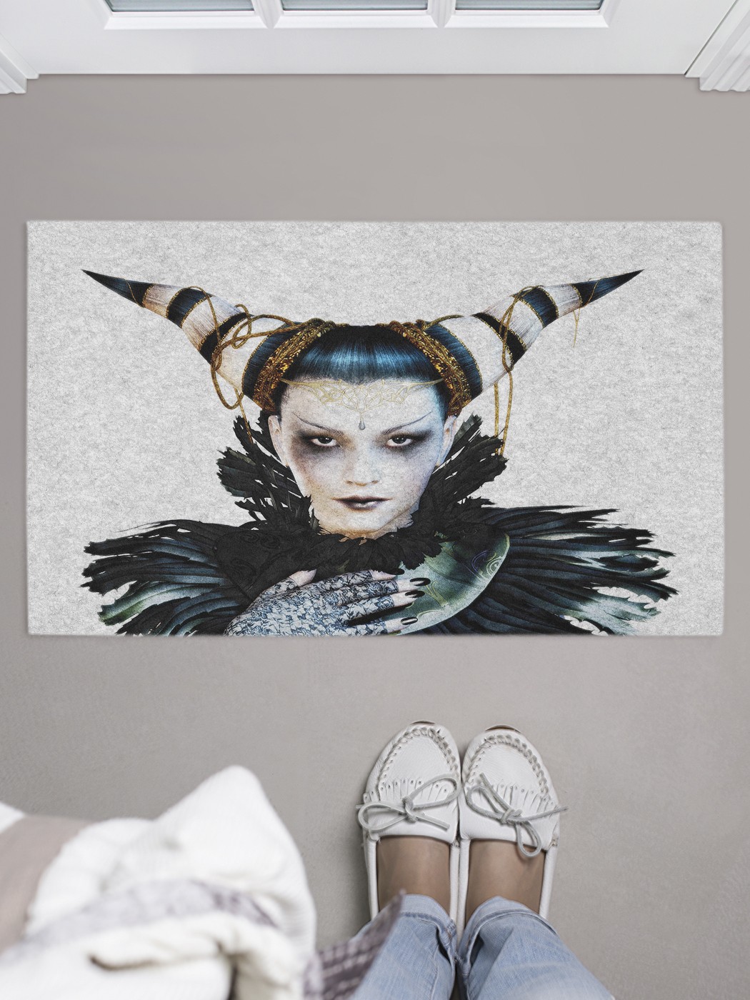 

Придверный коврик в прихожую для обуви, на резиновой основе, 75x45 см door_50999 JoyArty