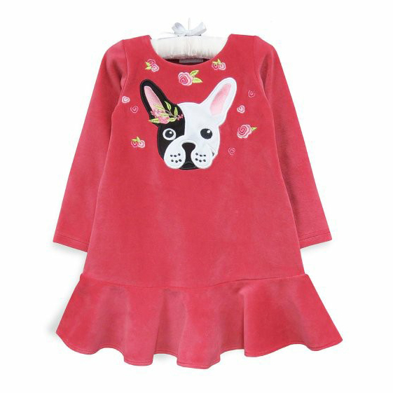 

Платье для девочки Persona mini Pretty doggy брусничное р 52-92