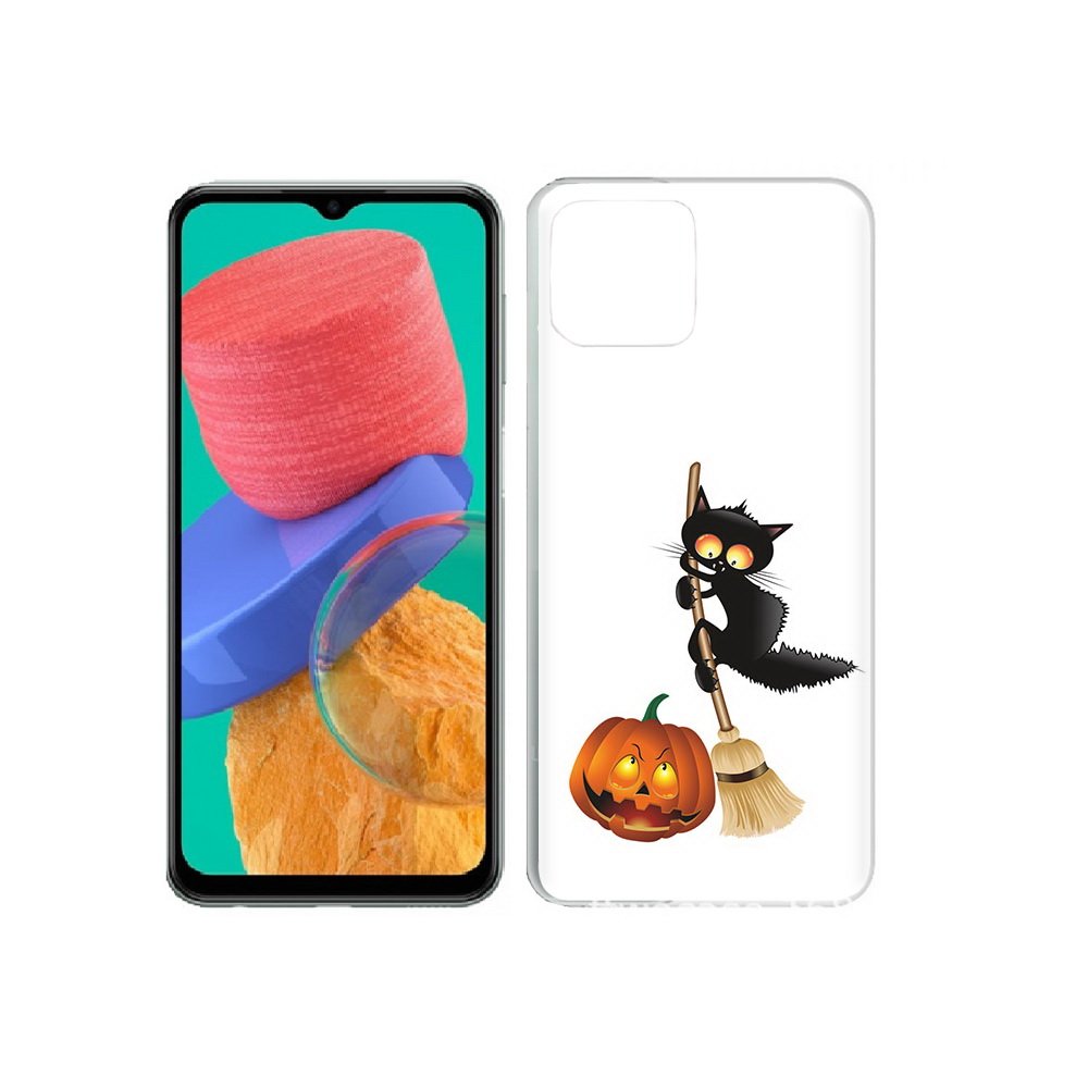 Чехол MyPads Tocco для Samsung Galaxy M33 хэлуинский котик (PT227322.603.667)