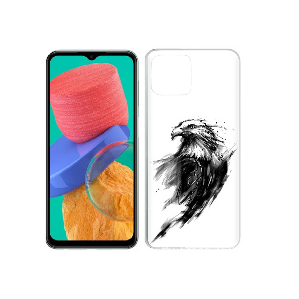 

Чехол MyPads Tocco для Samsung Galaxy M33 чб птица (PT227322.603.670), Прозрачный, Tocco