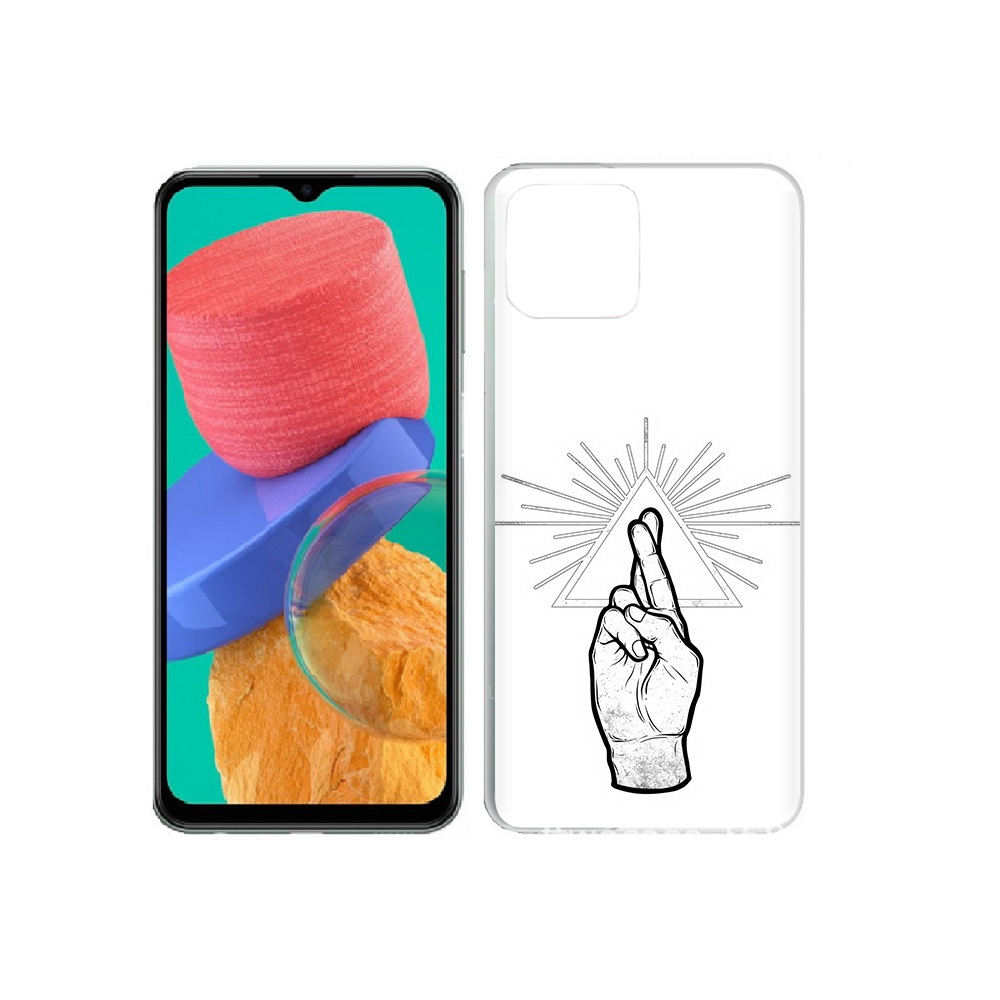 

Чехол MyPads Tocco для Samsung Galaxy M33 черно белая рука (PT227322.603.681), Прозрачный, Tocco