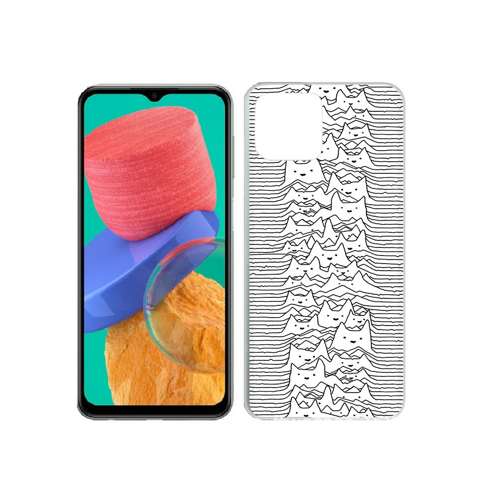 Чехол MyPads Tocco для Samsung Galaxy M33 черно белые коты 3D (PT227322.603.682)