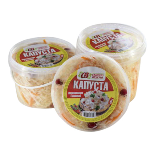

Капуста Сытно и Вкусно маринованная с клюквой 500 г
