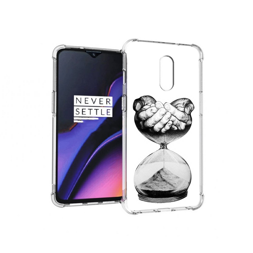 Чехол MyPads Tocco для OnePlus 7 часы жизни черно белый (PT227043.140.669)