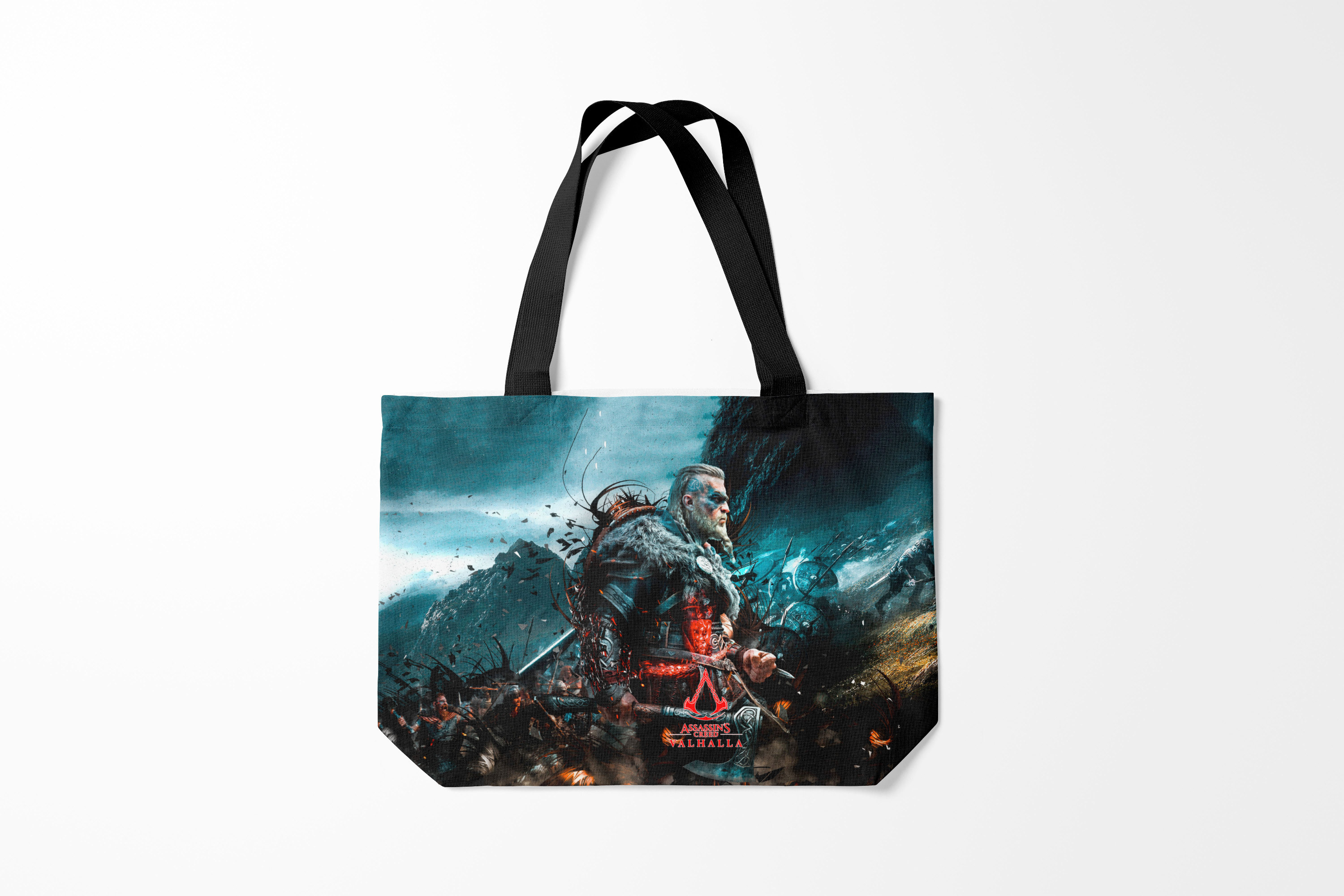 

Сумка шoппер унисекс Burnettie ASSASSINS CREED Valhalla, бирюзовый, ASSASSINS CREED Valhalla