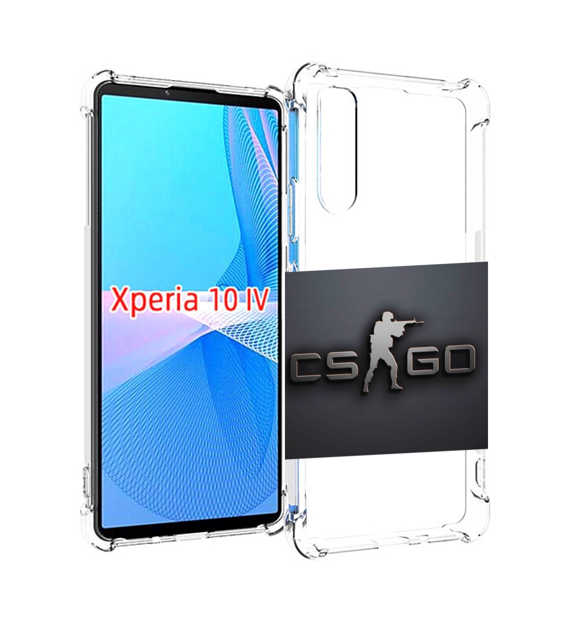 

Чехол MyPads CS go логотип мужской для Sony Xperia 10 IV (10-4), Прозрачный, Tocco