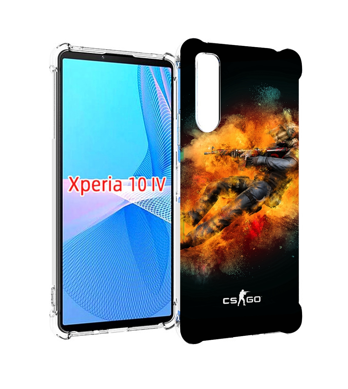 

Чехол MyPads CS-go-Контр-террорист мужской для Sony Xperia 10 IV (10-4), Прозрачный, Tocco
