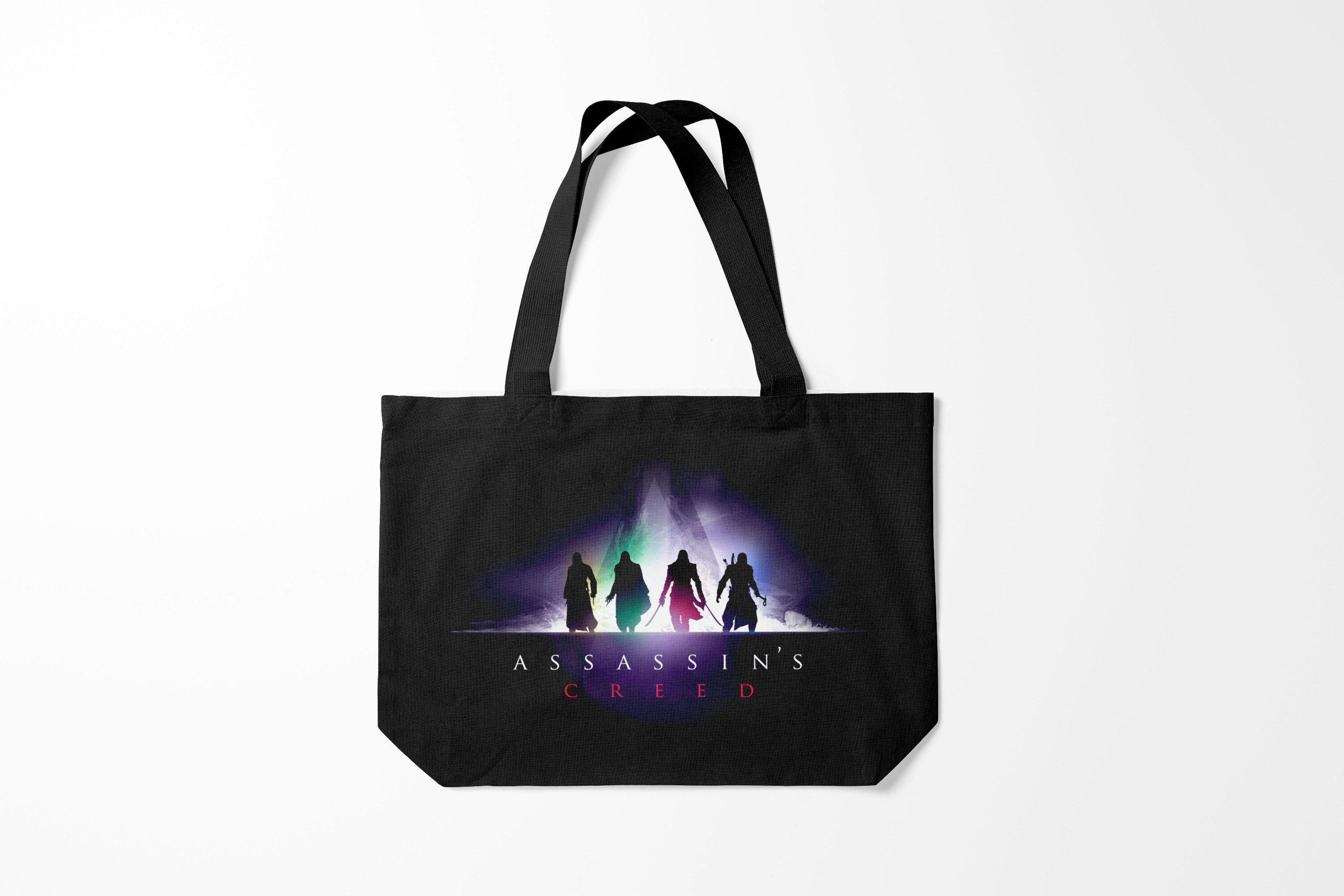 

Сумка шoппер унисекс Burnettie ASSASSINS CREED brothers, черный, ASSASSINS CREED brothers