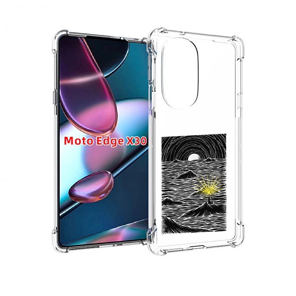 

Чехол MyPads маяк в черно белом море для Motorola Moto Edge X30, Прозрачный, Tocco