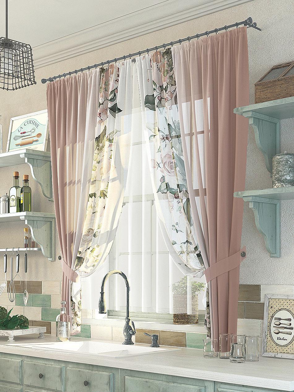 

Комплекты штор AT HOME Леорн высота 180 см, ширина 150 см, Бежевый, 976032