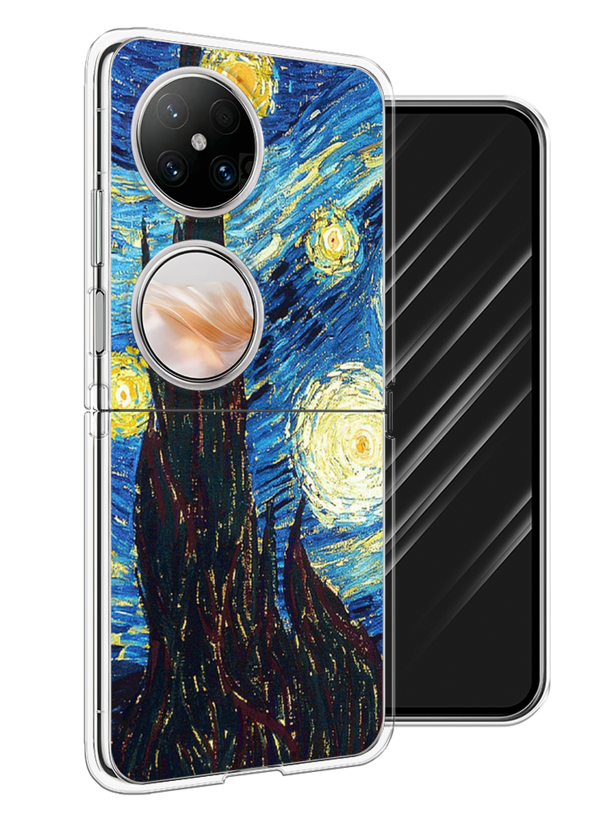 

Чехол Awog на Huawei Pocket 2 "Ван Гог Звездная ночь", Желтый, 6123850-1