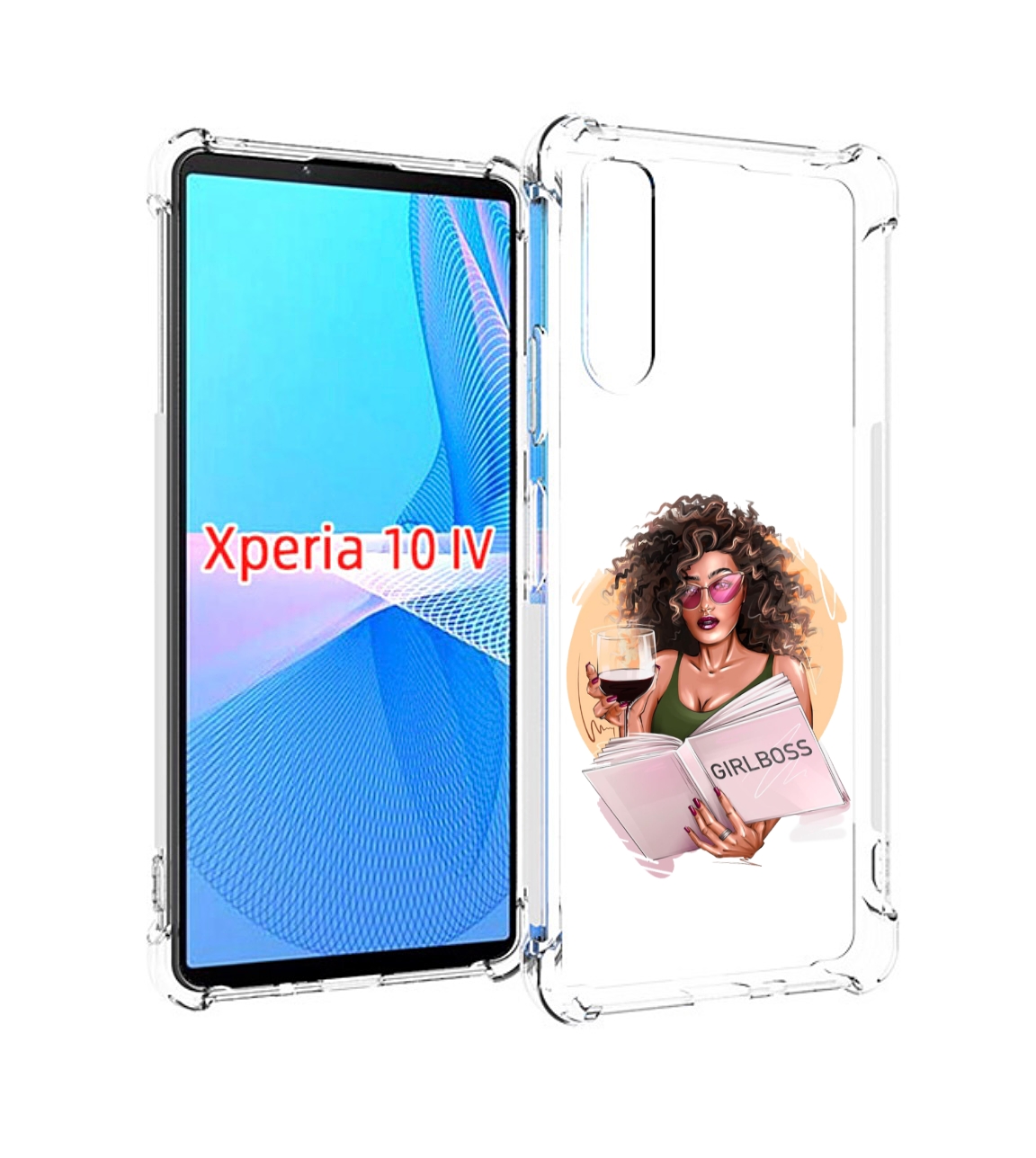 

Чехол MyPads Girlboss with wine_ Etsy женский для Sony Xperia 10, Прозрачный, Tocco