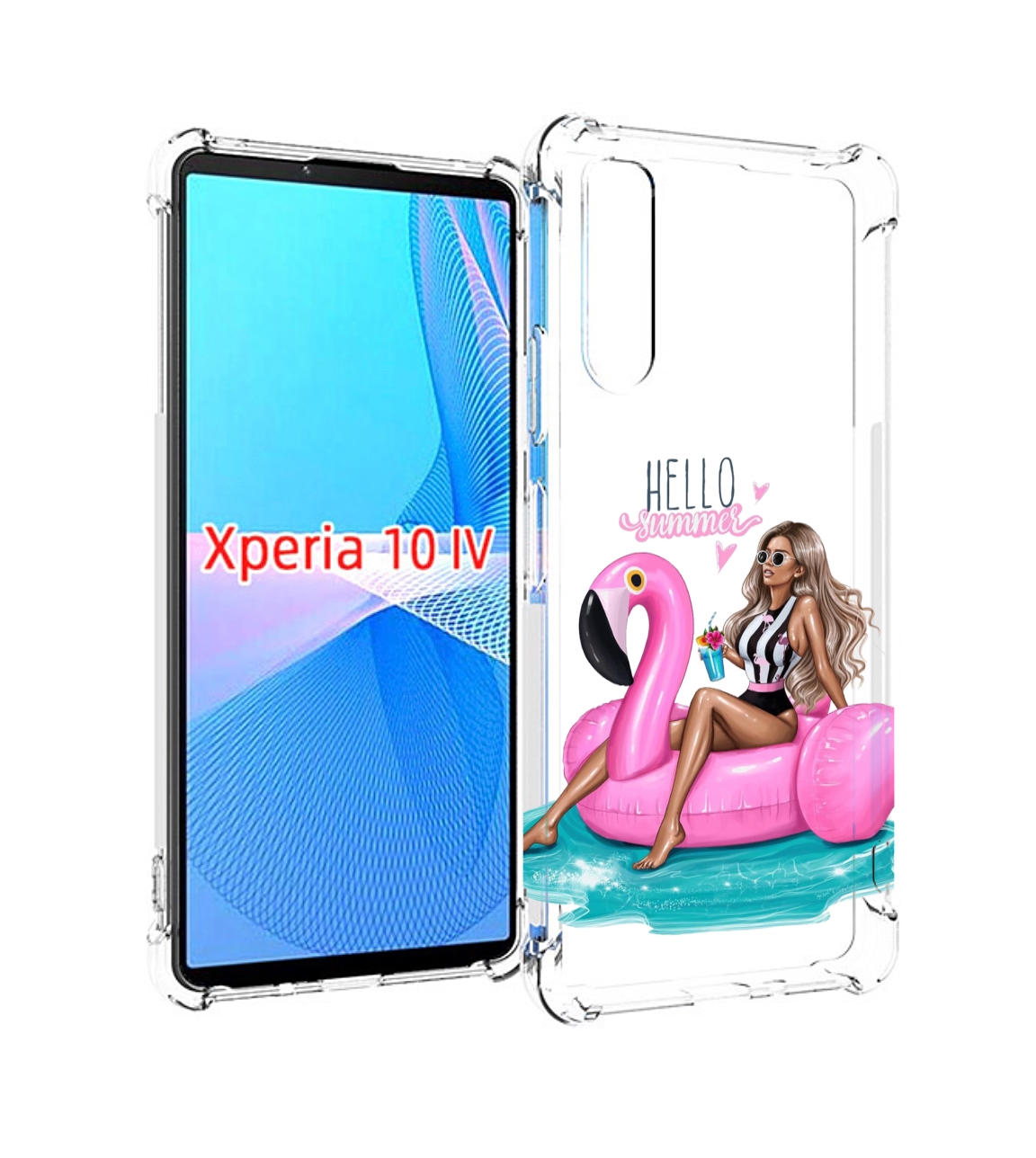 

Чехол MyPads Hello-summer для Sony Xperia 10 IV (10-4), Прозрачный, Tocco