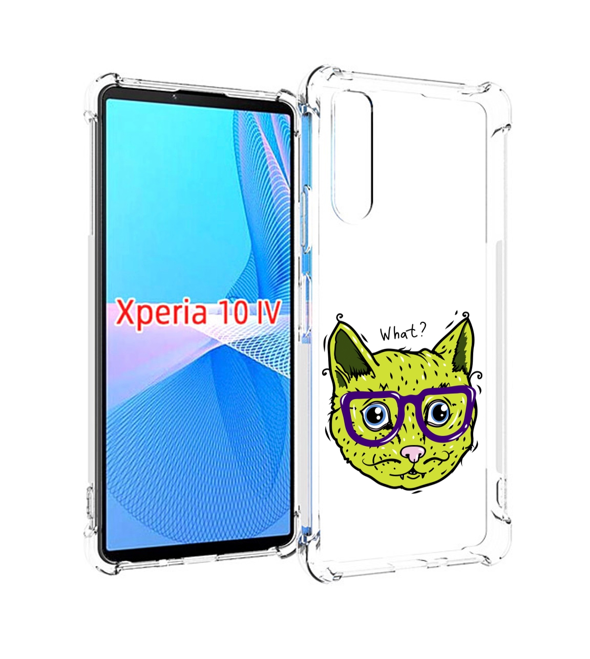 

Чехол MyPads Зеленый кот для Sony Xperia 10 IV (10-4), Прозрачный, Tocco