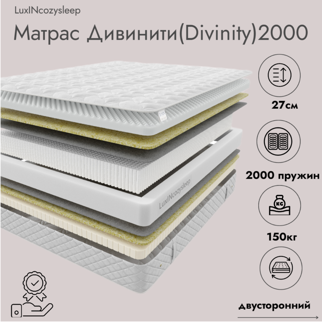 Матрас LuxINcozysleep Перфект Дивинити 2000 140х200