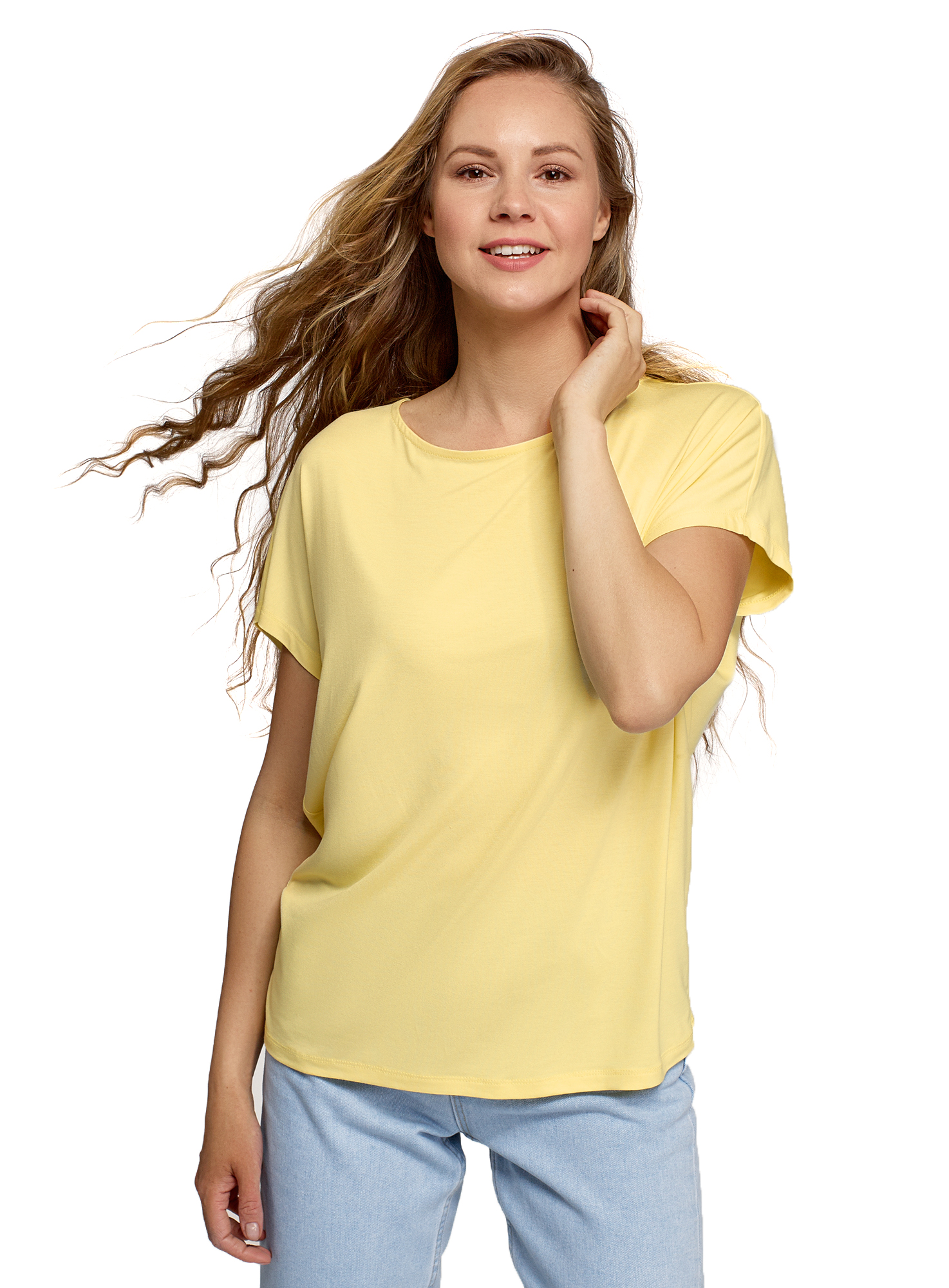 

Футболка женская oodji 14708044 желтая 2XL, 14708044