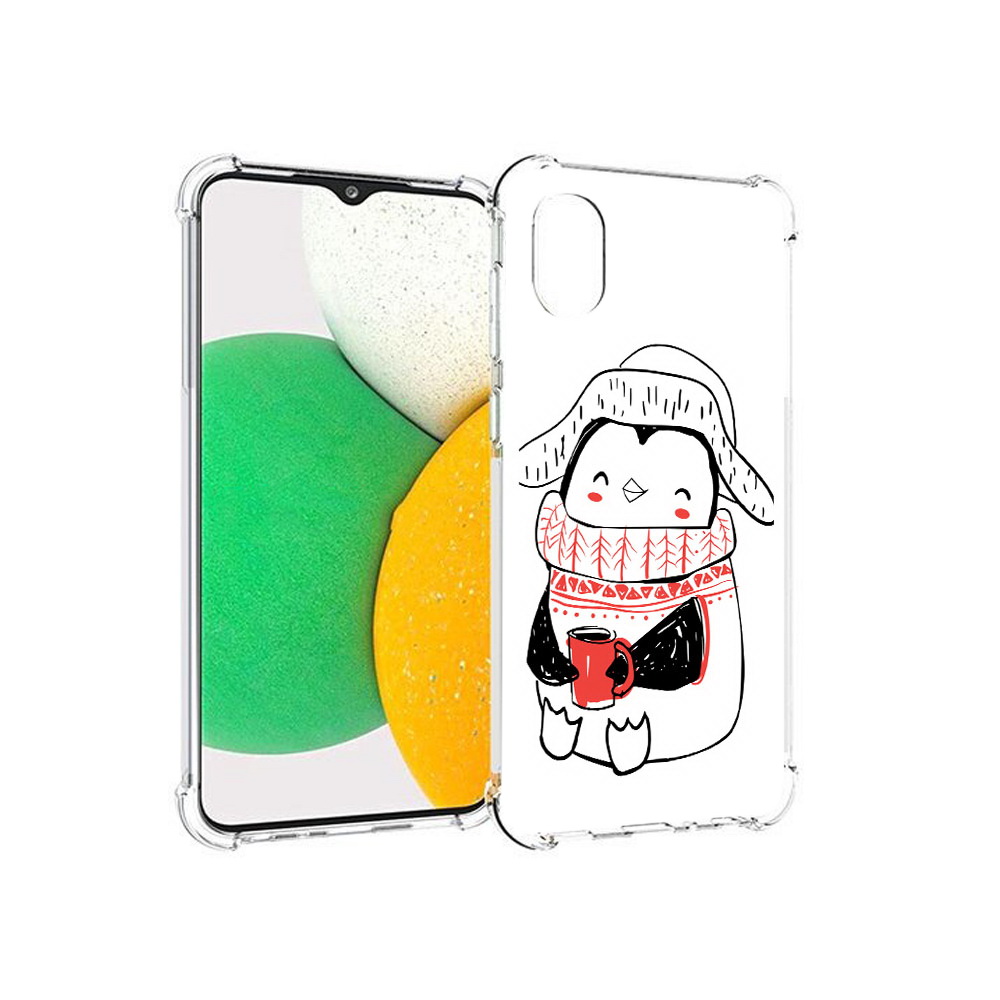 

Чехол MyPads Tocco для Samsung Galaxy A03 Core Милый пингвин (PT224480.538.115), Прозрачный, Tocco