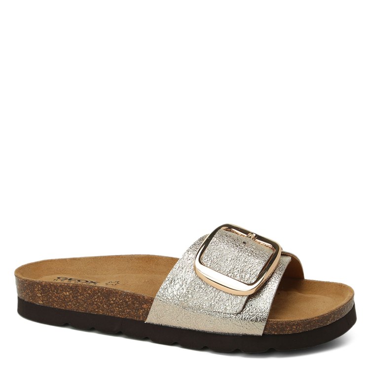 

Шлепанцы женские GEOX D35SYL золотистые 38 EU, Золотистый, D35SYL