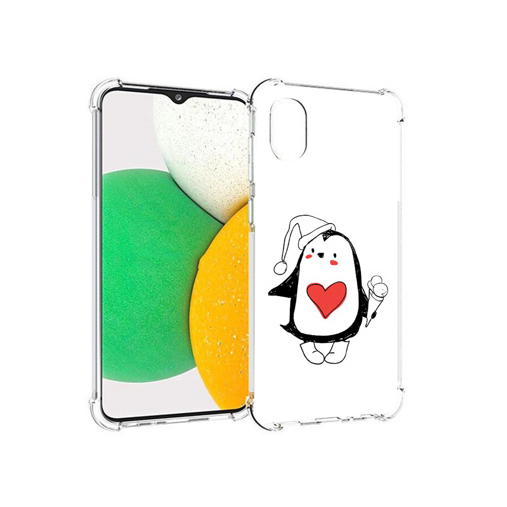 

Чехол MyPads Tocco для Samsung Galaxy A03 Core Пингвин с мороженым (PT224480.538.135), Прозрачный, Tocco