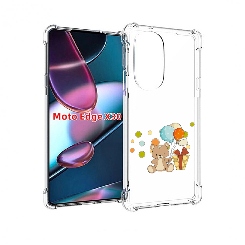 

Чехол MyPads медвеженок с подарком для Motorola Moto Edge X30, Прозрачный, Tocco