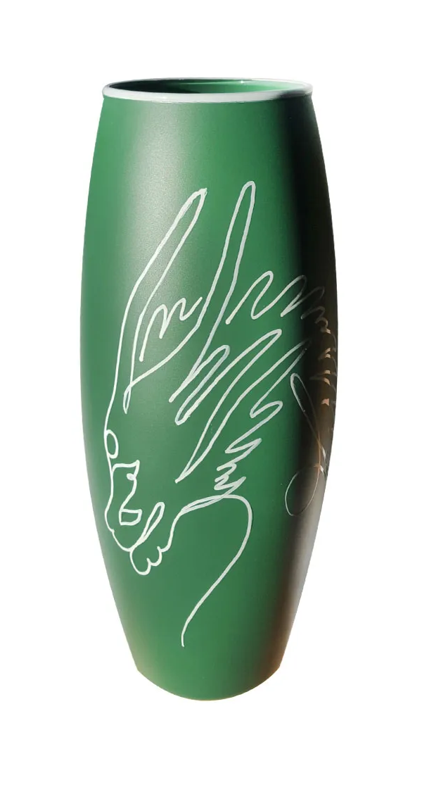 

Ваза стеклянная для цветов Дракон 26 см