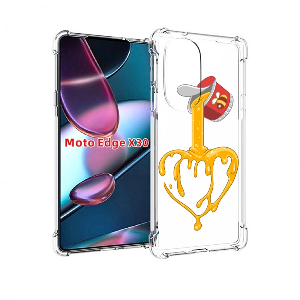 

Чехол MyPads медовое сердце для Motorola Moto Edge X30, Прозрачный, Tocco