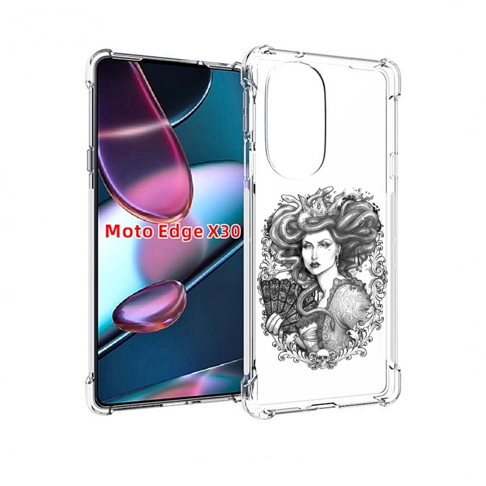 

Чехол MyPads медуза черно белый для Motorola Moto Edge X30, Прозрачный, Tocco
