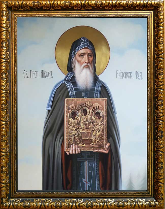 

Никон Радонежский преподобный. Икона на холсте.