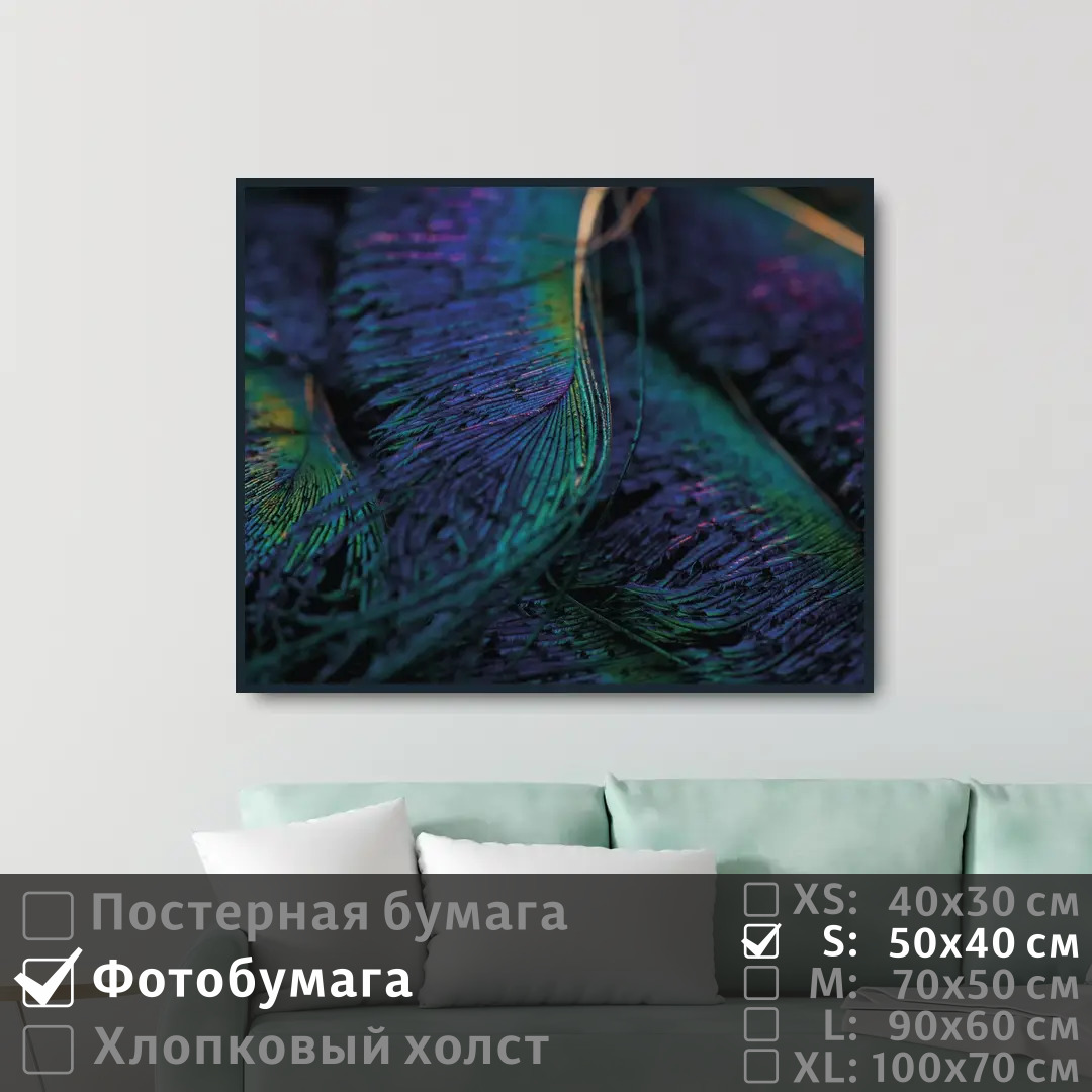 

Постер на фотобумаге ПолиЦентр Крылья павлина 50х40 см, КрыльяПавлина