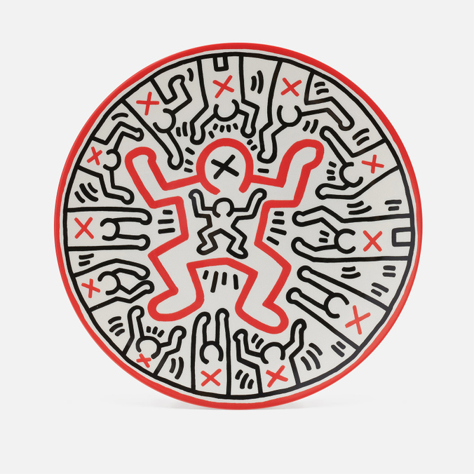 

Тарелка Ligne Blanche Keith Haring Child Large белый, Белый;черный;красный, Keith Haring Child Large