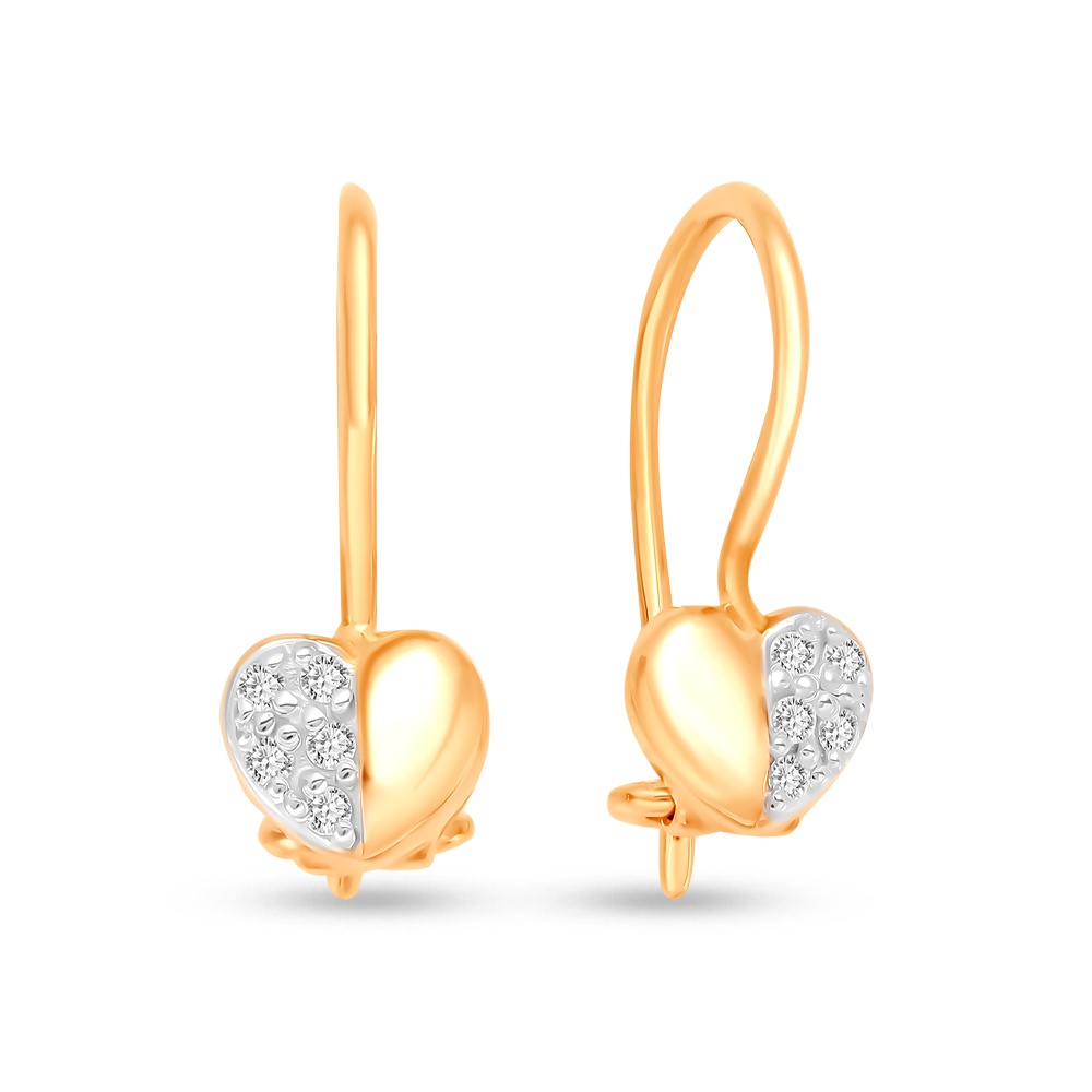 

Серьги из красного золота 585Gold 602000585, фианит, 602000585
