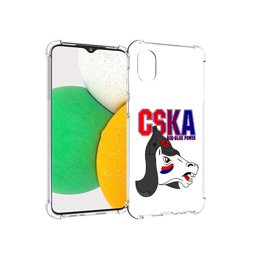 

Чехол MyPads Tocco для Samsung Galaxy A03 Core ФК ЦСК лошадка россия (PT224480.538.179), Прозрачный, Tocco