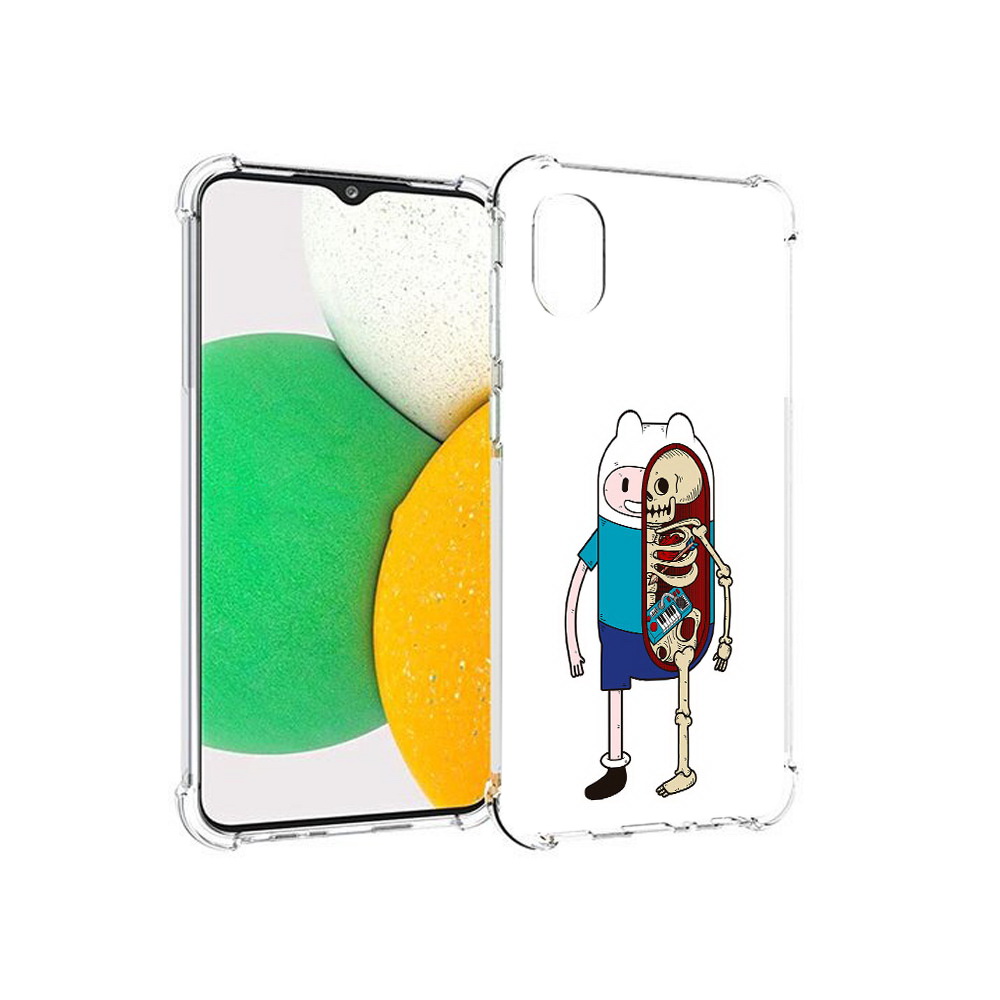 

Чехол MyPads Tocco для Samsung Galaxy A03 Core Финн скелет (PT224480.538.187), Прозрачный, Tocco