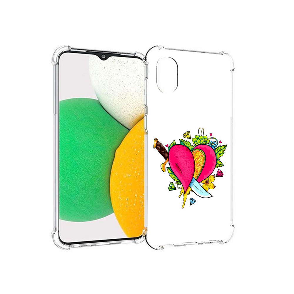 

Чехол MyPads Tocco для Samsung Galaxy A03 Core Фруктовое сердце (PT224480.538.188), Прозрачный, Tocco
