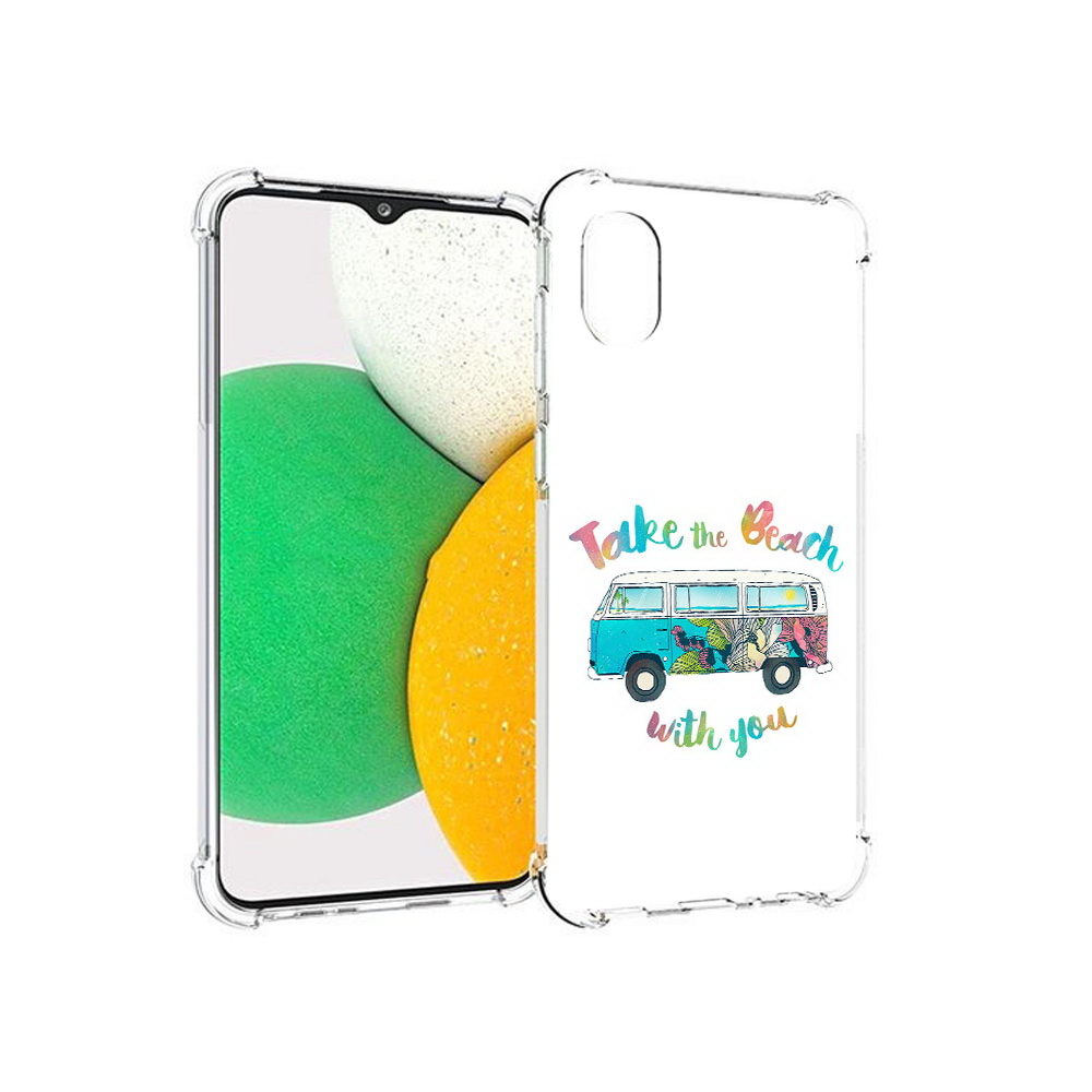 

Чехол MyPads Tocco для Samsung Galaxy A03 Core Хиппи автобус (PT224480.538.190), Прозрачный, Tocco