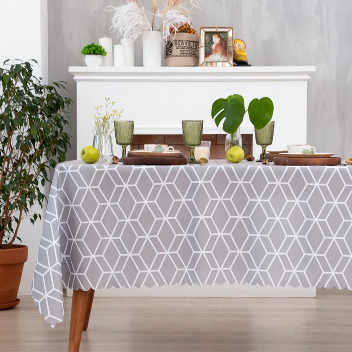 

Скатерть Доляна Hexagon 145х220 см, 100% п/э, Доляна: Patterns