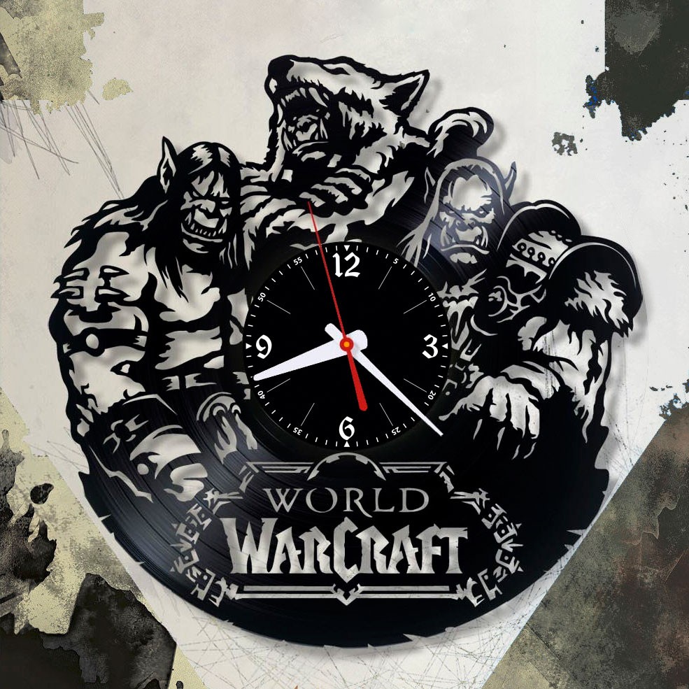 фото Часы из виниловой пластинки (c) vinyllab - world of warcraft