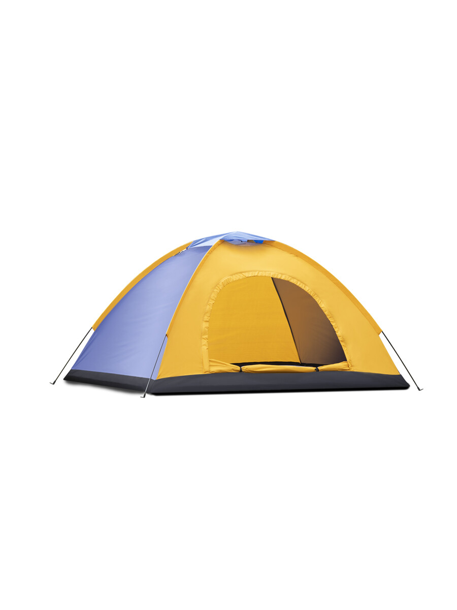 Палатка EllipRun Карелия, кемпинговая, 2 места, желто-синий
