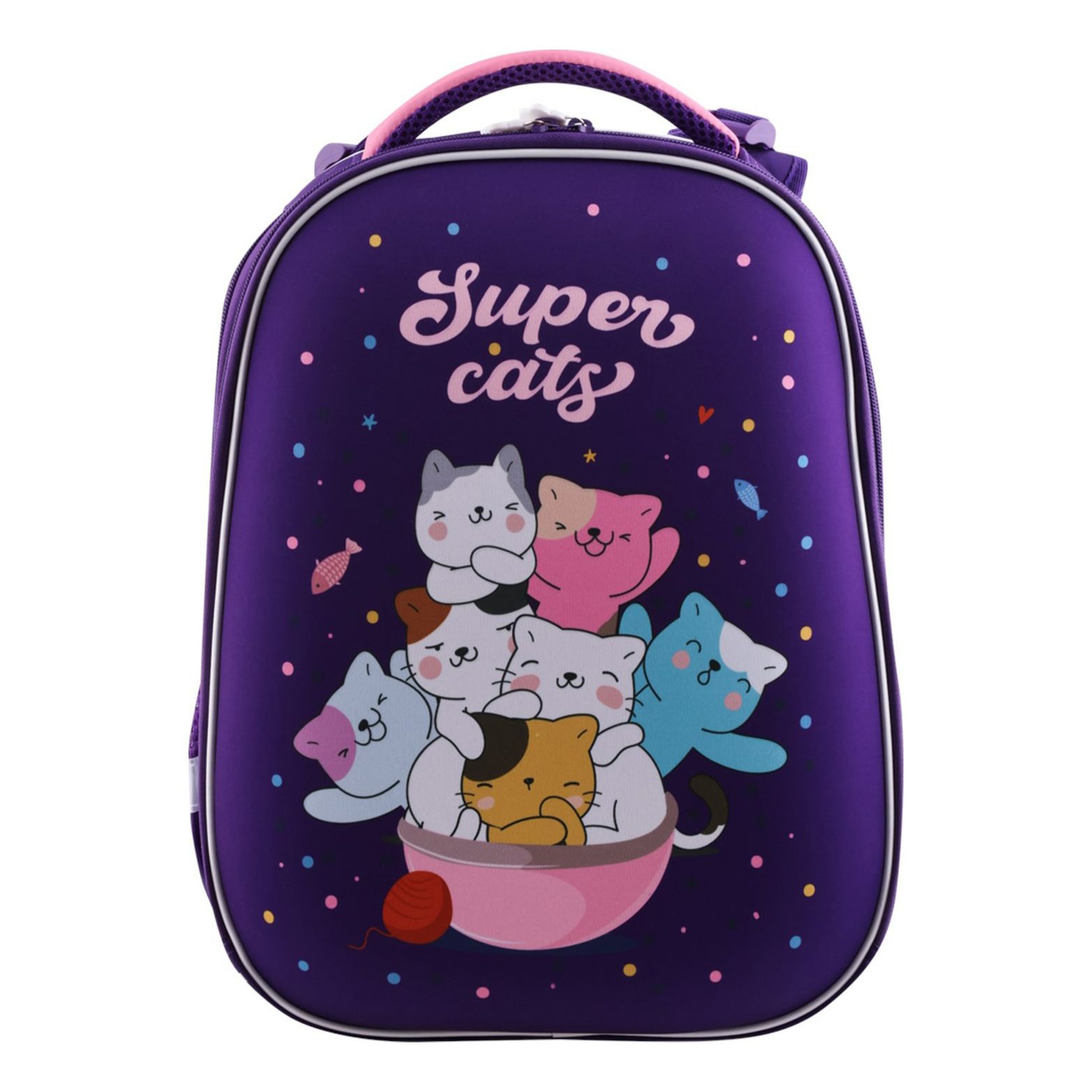 

Рюкзак школьный Лента Kids Super cats, Фиолетовый