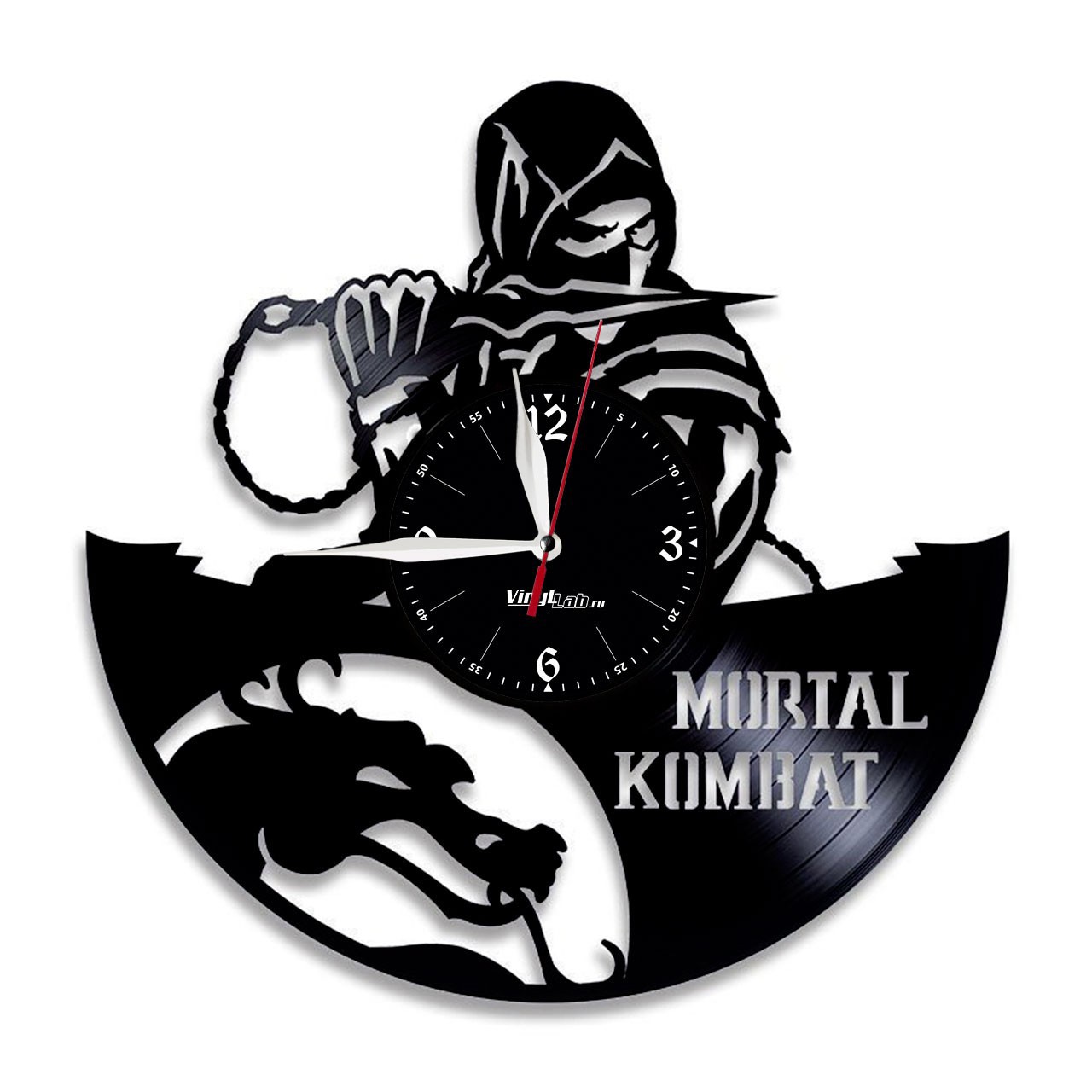 фото Часы из виниловой пластинки (c) vinyllab - mortal kombat