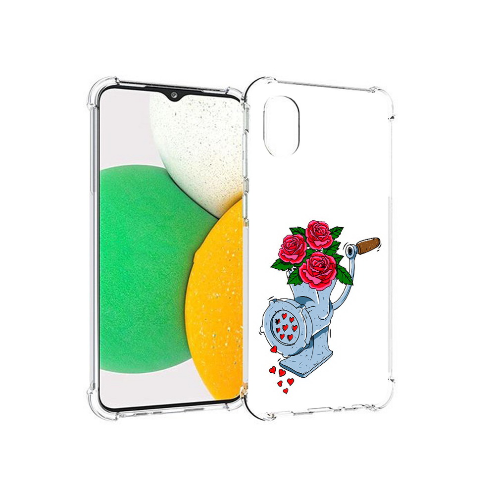 

Чехол MyPads Tocco для Samsung Galaxy A03 Core Цветочные сердца (PT224480.538.199), Прозрачный, Tocco
